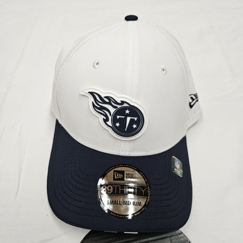 New Era Tennessee Titans NFL 39Thirty Stretch Fitted Hat Cap White Size S/M